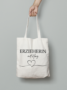 Stoffbeutel - „Erzieherin mit Herz“